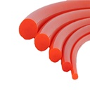 [P19-115-972] Eagle red 10 90ShA thermoplastic round belt (red, yes, no, round,  10,  90A, smooth,  termiczne, no)