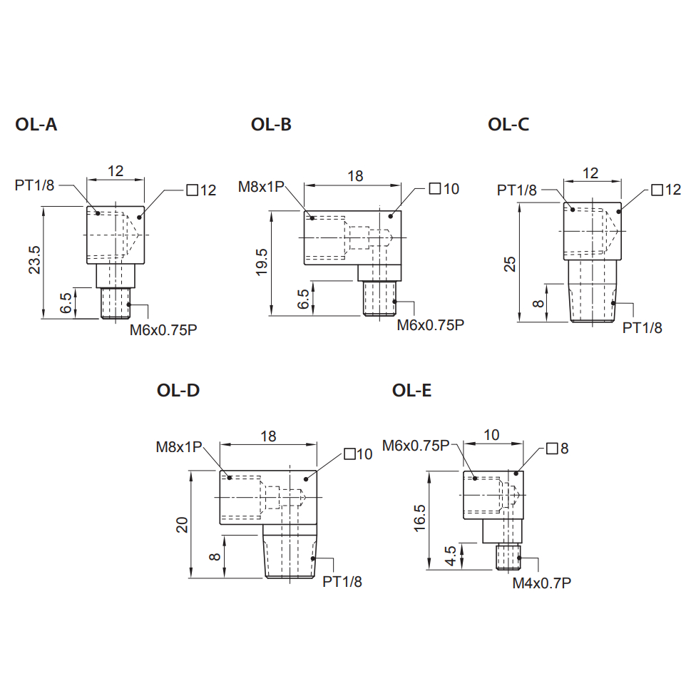 OL-B angular grease nipple PMI