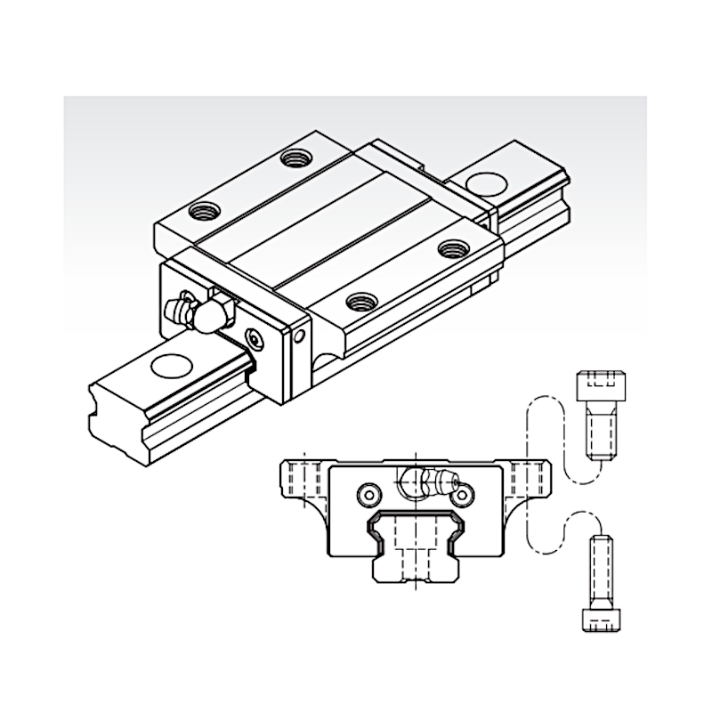 MSB 15 E SSF0N long flange trolley medium preload PMI