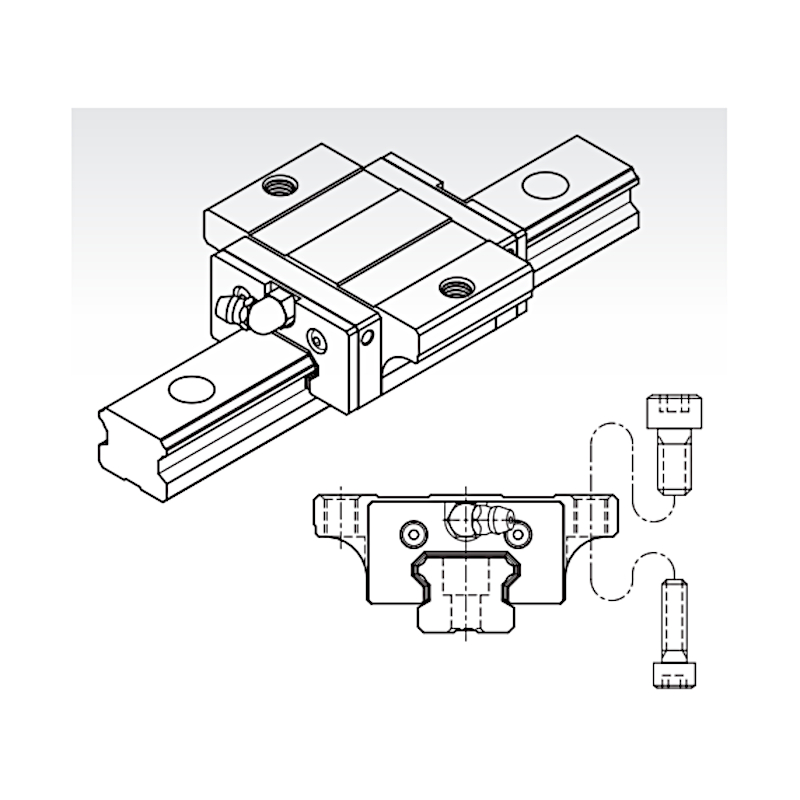 MSB 15 TE SSFCN short flange trolley light preload PMI