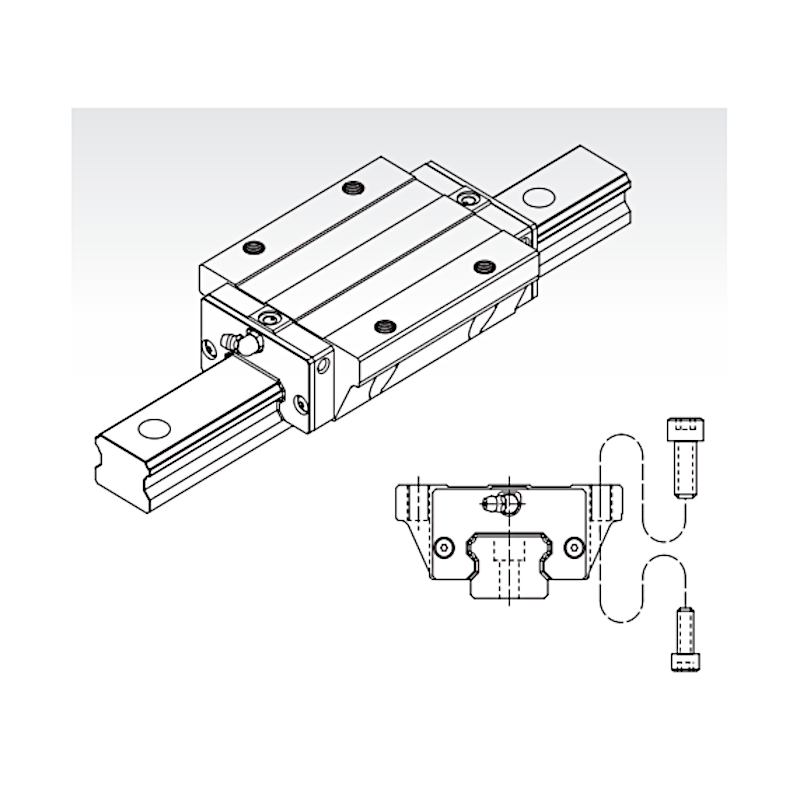 SME 15 LEB SSFCN long flange trolley light preload PMI