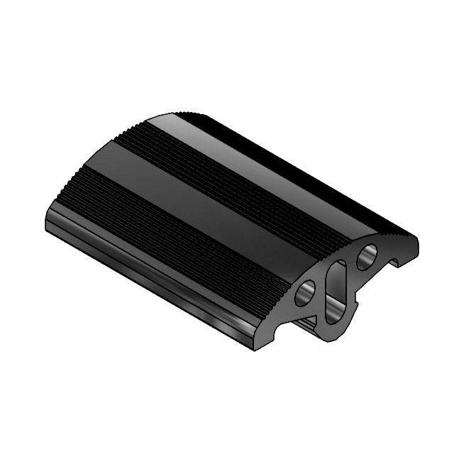MK 3035 cover profile, black, soft PVC-P MK Technology