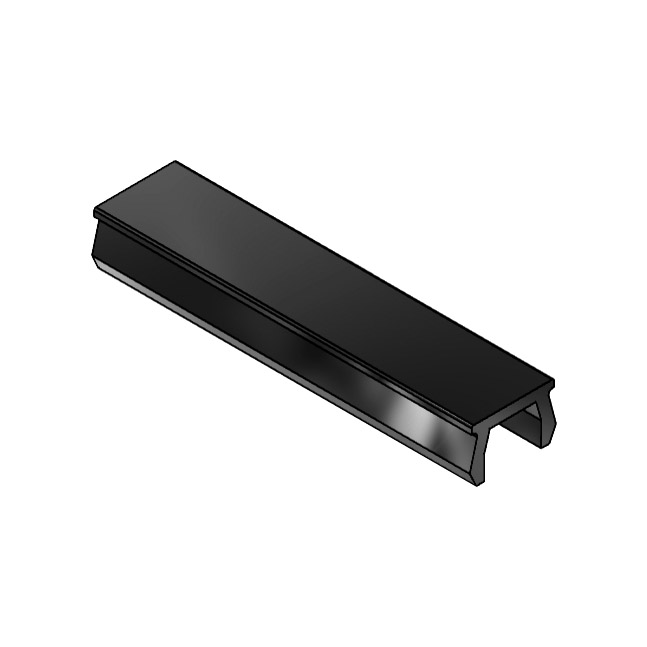 MK 3012 closure strip black, hard PVC-U, L=2m MK Technology