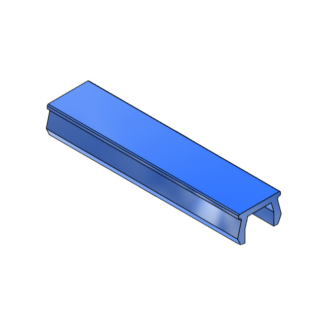 MK 3014 closure strip blue, hard PVC-U, L=2m MK Technology