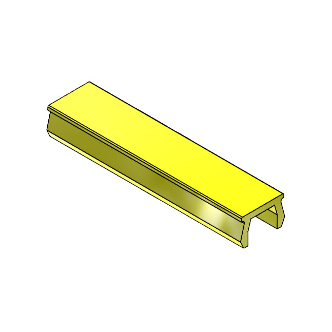 MK 3015 zaślepka rowka profili twarda, żółta,  PVC-U, L=2m MK Technology