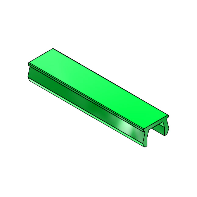 MK 3016 closure strip green, hard PVC-U, L=2m MK Technology