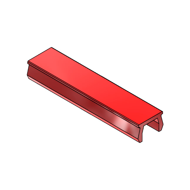 MK 3017 closure strip red, hard PVC-U, L=2m MK Technology
