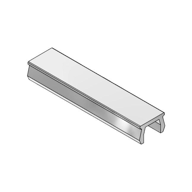 MK 3019 closure strip silver, hard PVC-U, L=2m MK Technology