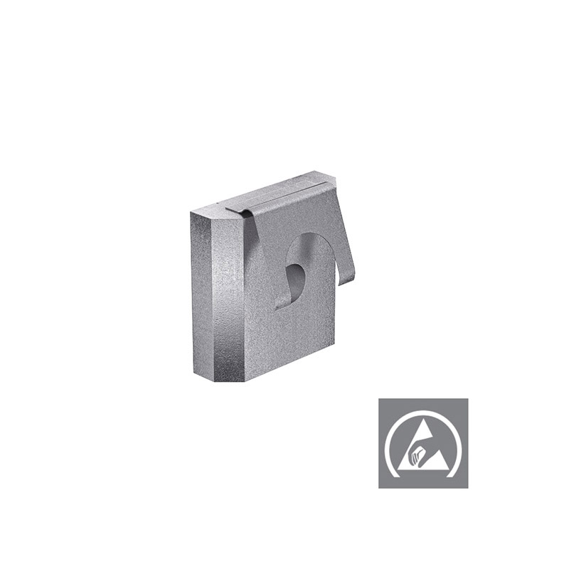 34.02.0050 nut with spring sheet 1 M6 series 40/50 galvanized steel ESD