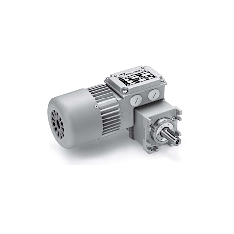 MCEKA 160P2 I=150 B3/S worm geared motor with planetary reduction stage and brake Minimotor