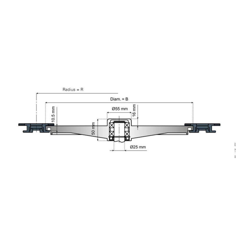 12778 dysk zwrotny 878-400R25-RB System Plast