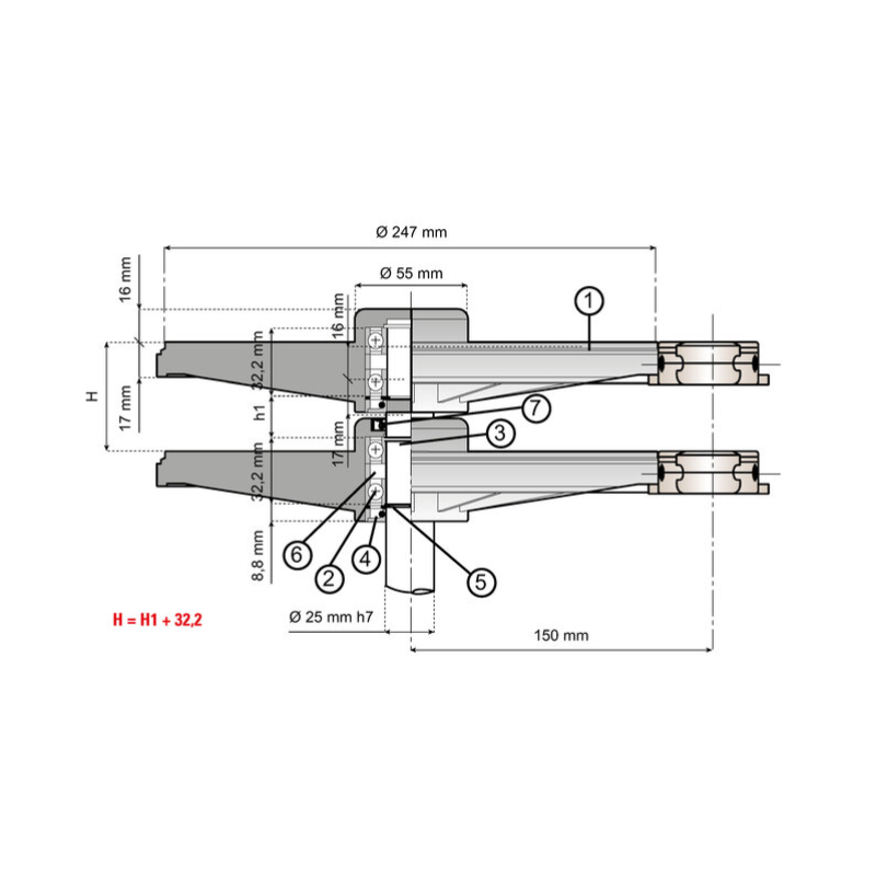 12783 dysk zwrotny 1701T-300R25M-RC System Plast