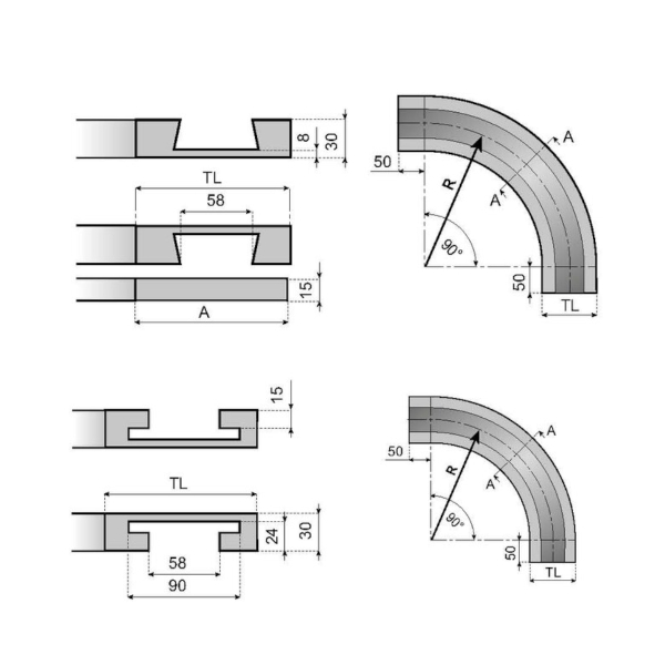 190001 curve track VT882B450R610T1D System Plast