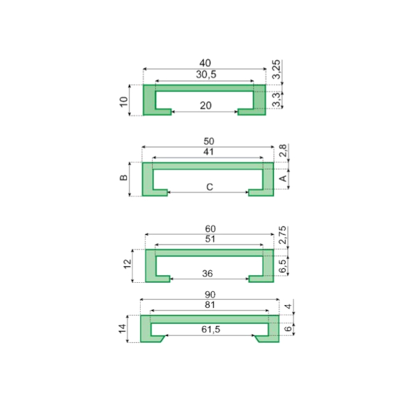 19052NL side guide VG-P650M-B-20 System Plast