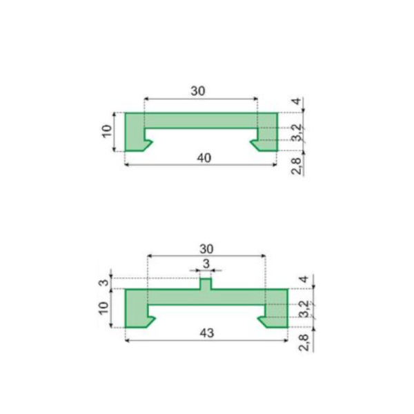 19070 wear strip VG-P330CM-G-20 System Plast