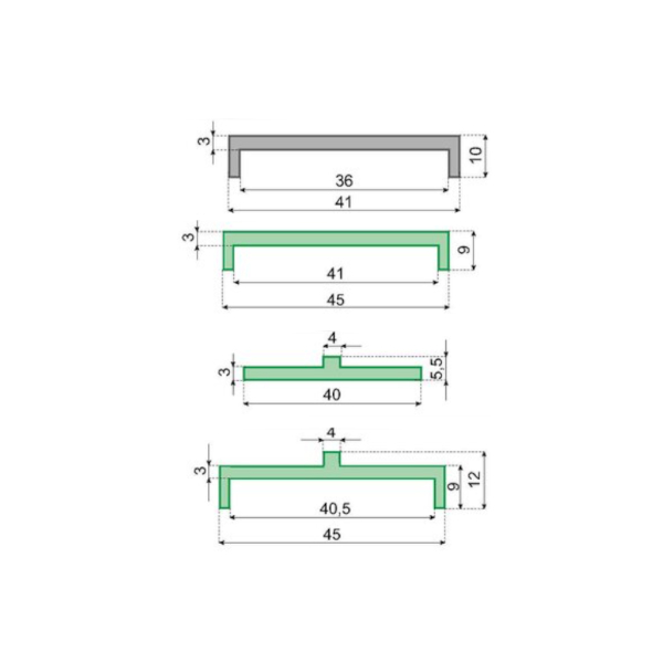 19075N profil ślizgowy VG-U4045M-B-20 System Plast