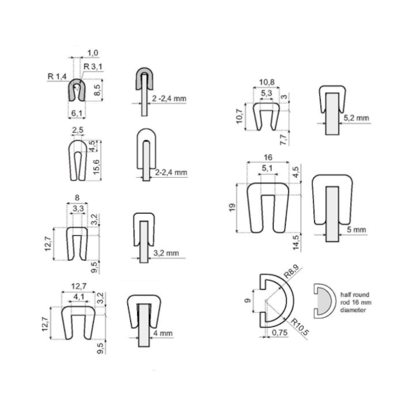 19S00036NS-75M profil ślizgowy VG-P105R-250 System Plast