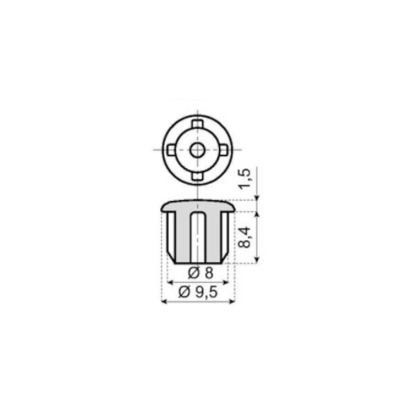 40011 closing cap CAP-50M-PAB System Plast