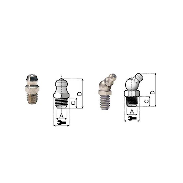 831802 grease nipple GNP-SS-M6-85 System Plast