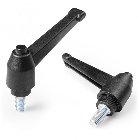 A563065.TM10X5001 clamping lever R65 M10x50 FeZn-black Boteco