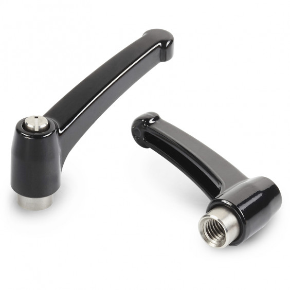 A592094.ZM1201CIN clamping lever R94 M12 INOX-black Boteco