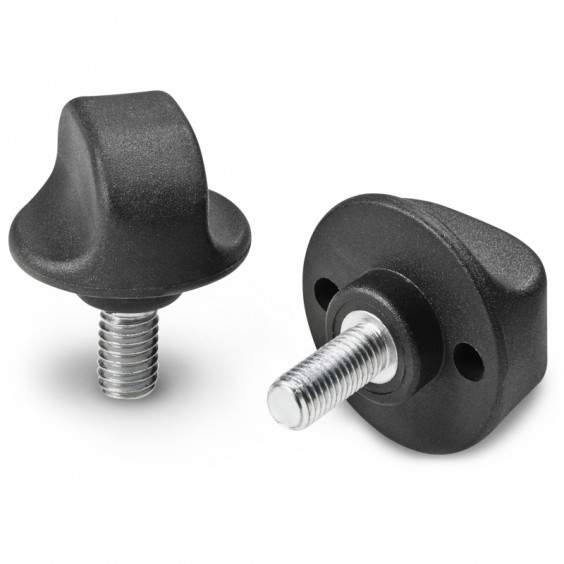 G79525.TM05X1601 knob with threaded stud D25 M5x16 black Boteco