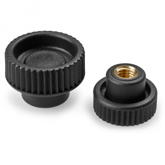 H76721.TM0501 Black knurled knob D21 M5 Boteco