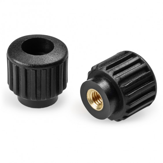 H77018.TM0401 Black knurled knob D18 M4 Boteco