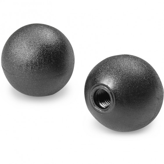 I10320.TM0501 Black ball knob D20 female plastic M5 Boteco