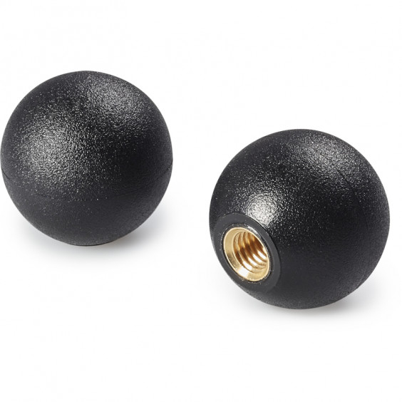 I10515.TM0401 Black ball knob D15 female M4 Boteco