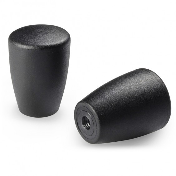 I10821.TM0401 Black conic knob D21 female plastic M4 Boteco