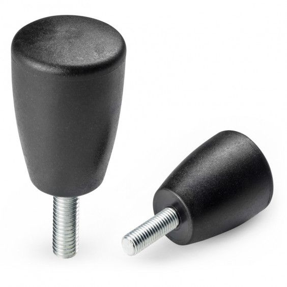 I11221.TM04X1601 Black conic knob D21 male M04x16 Boteco