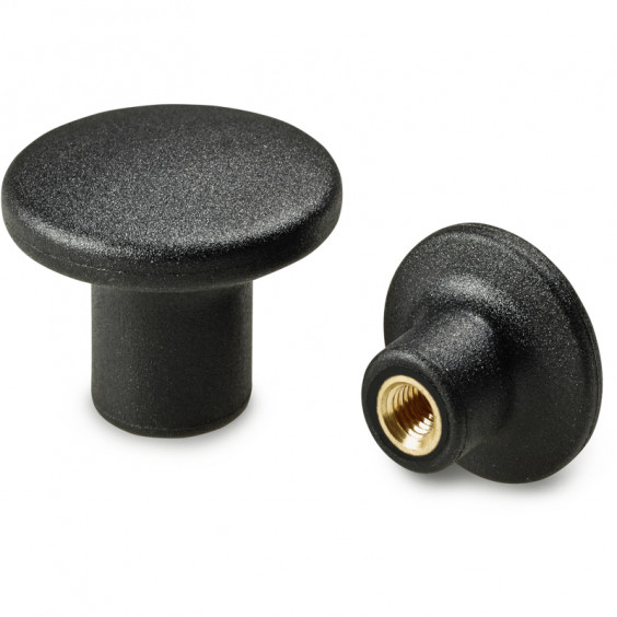 I11722.TM0501 Black mushroom knob D22 female M5 Boteco