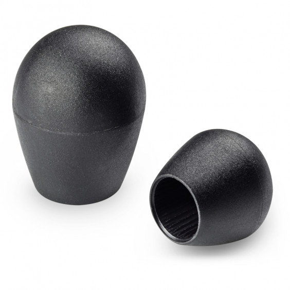 I50022.TG0801 Black conic knob D32 push fit hole D8 Boteco