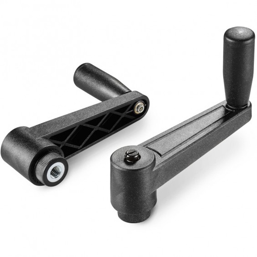 [B04-108-341] E517065.TM0801 indexed crank handle with threaded insert and revolving handle R065 M08 black Boteco (E517065.TM0801)