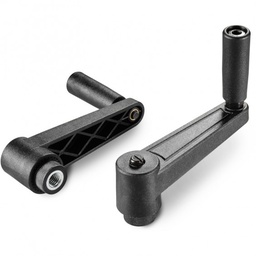 [B04-108-351] E518110.TM1401 indexed crank handle with threaded insert and revolving handle R110 M14 black Boteco [E518110.TM1401]