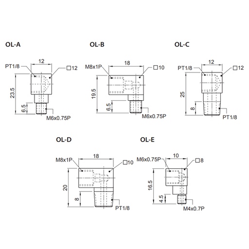 [L14-134-656] OL-A angular grease nipple PMI (OL-A)