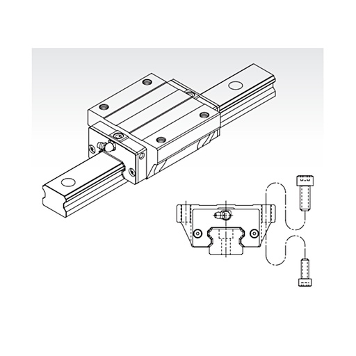 [L02-134-889] SME 15 EA SSFCN short flange trolley light preload PMI (SME15EASSFCN)