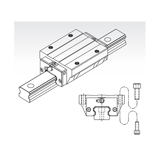 [L02-134-890] SME 15 LEA SSFCN long flange trolley light preload PMI (SME15LEASSFCN)