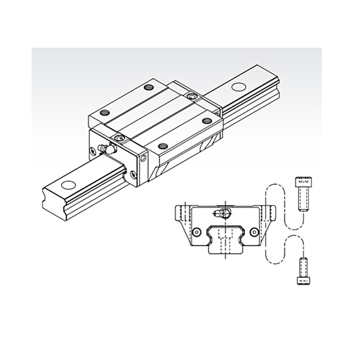 [L02-134-895] SME 25 EB SSFCN short flange trolley light preload PMI (SME25EBSSFCN)