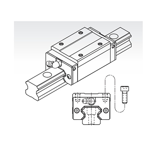 [L02-134-904] MSA 15 S SSF0H square trolley medium preload PMI (MSA15SSSF0H)