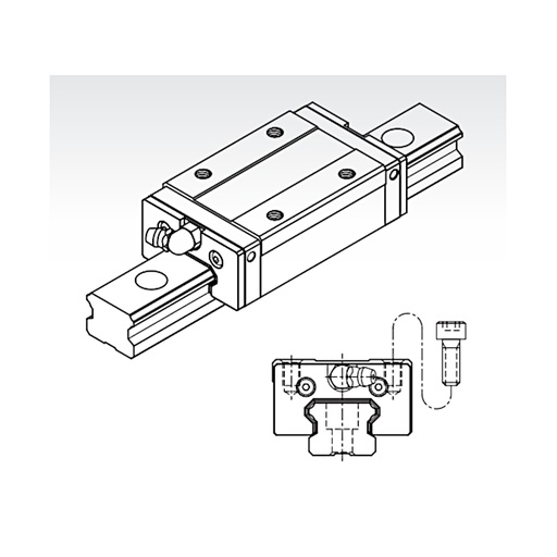 [L02-134-959] MSB 15 S SSF0N long square trolley medium preload PMI (MSB15SSSF0N)