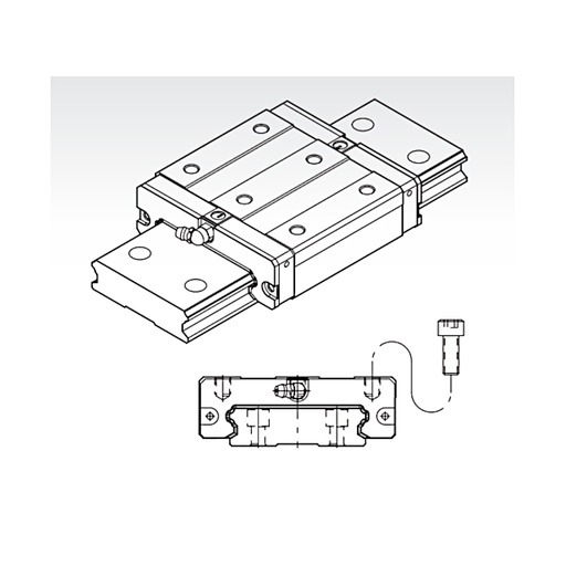 [L02-135-024] MSG 21 S SSF0N square trolley medium preload PMI (MSG21SSSF0N)