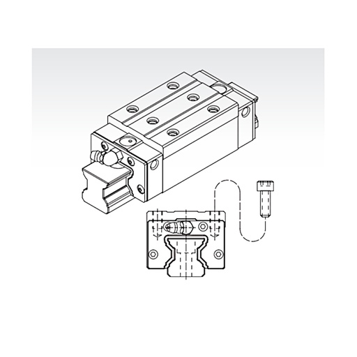 [L04-135-027] MSR 30 S SSF1H short square trolley heavy preload PMI (MSR 30 S SSF1H)