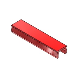 [M05-160-495] MK 3017 closure strip red, hard PVC-U, L=2m MK Technology [MK 3017]