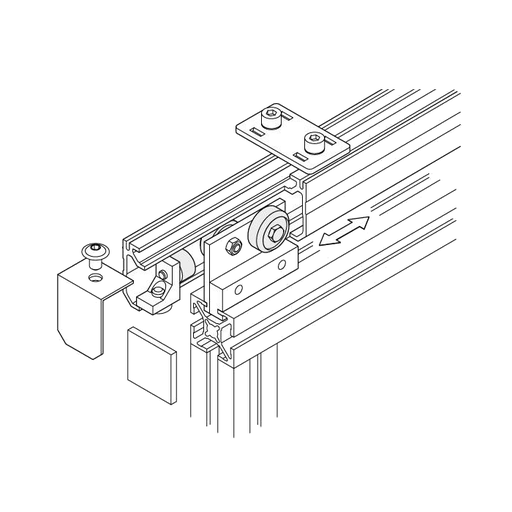 [M04-160-787] B38.00.045 sliding door carriage MK Technology (B38.00.045)