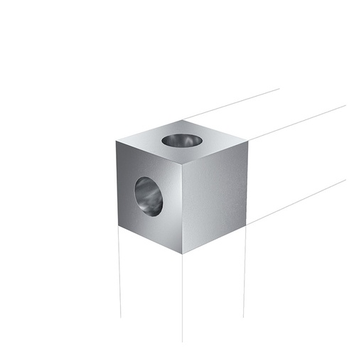 [M02-162-253] 25.50.3300 corner block with holes 2x series 25 (25.50.3300)