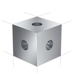 [M02-162-258] 79.01.0004 corner block with holes 3x series 50 [79.01.0004]