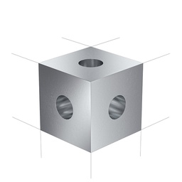 [M02-162-259] 79.01.0005 corner block with holes 3x series 40 [79.01.0005]