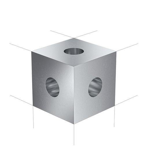 [M02-162-259] 79.01.0005 corner block with holes 3x series 40 (79.01.0005)